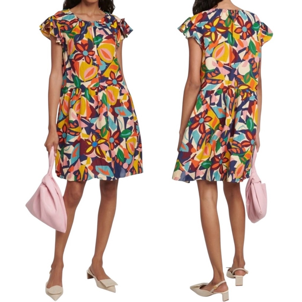 Velvet by Graham & Spencer Alexandra Printed Linen Blend Mini Dress (S)
